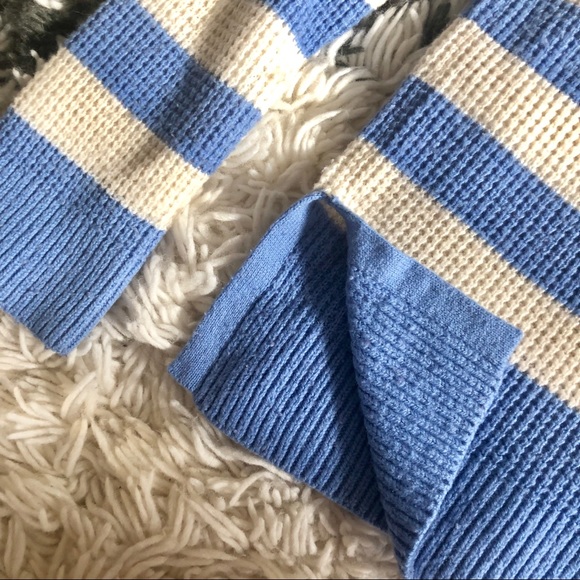 GAP White and Blue Boatneck Striped Sweater Size M - Picture 4 of 5